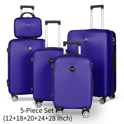 Set Valigie Rigide ABS YSTYLE 3/5 Pezzi con Lucchetto TSA e Ruote Silenziose 360° | 12-28 Pollici
