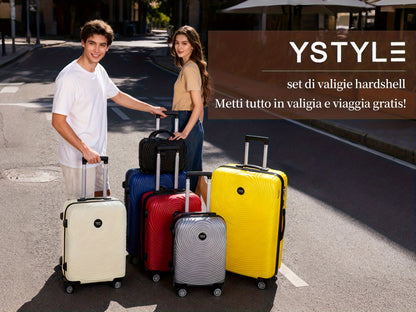 Set Valigie YSTYLE 3/5 Pezzi - Trolley ABS con Ruote Silenziose e Lucchetto TSA