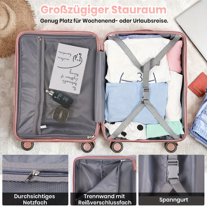 3-Piece Hardshell Luggage Set with TSA Lock - 20/24/28 Inch Travel Suitcase