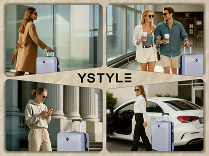 Set Valigie YSTYLE 3/5 Pezzi - Trolley ABS con Ruote Silenziose e Lucchetto TSA