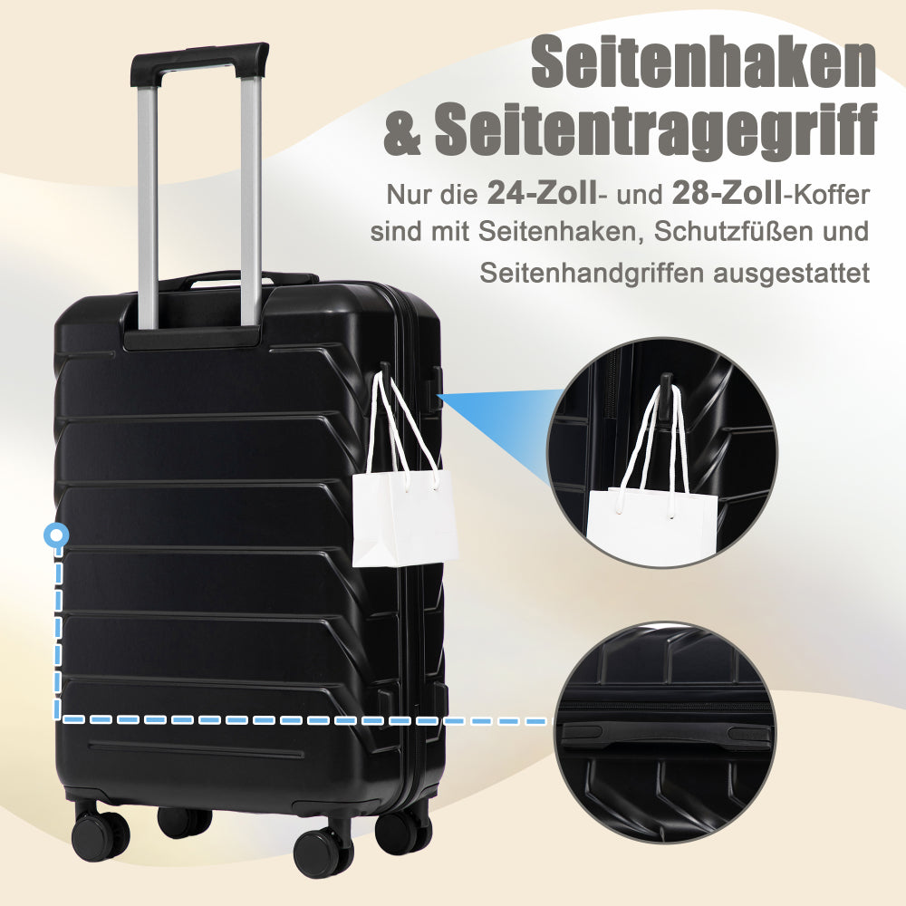 Set Valigie FAUMRTA 4 Pezzi - Trolley ABS Impermeabile con Beauty Case