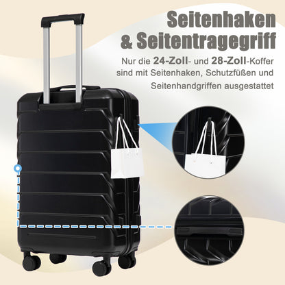 Set Valigie FAUMRTA 4 Pezzi - Trolley ABS Impermeabile con Beauty Case