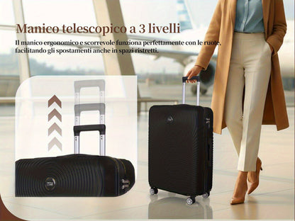 Set Valigie YSTYLE 3/5 Pezzi - Trolley ABS con Ruote Silenziose e Lucchetto TSA