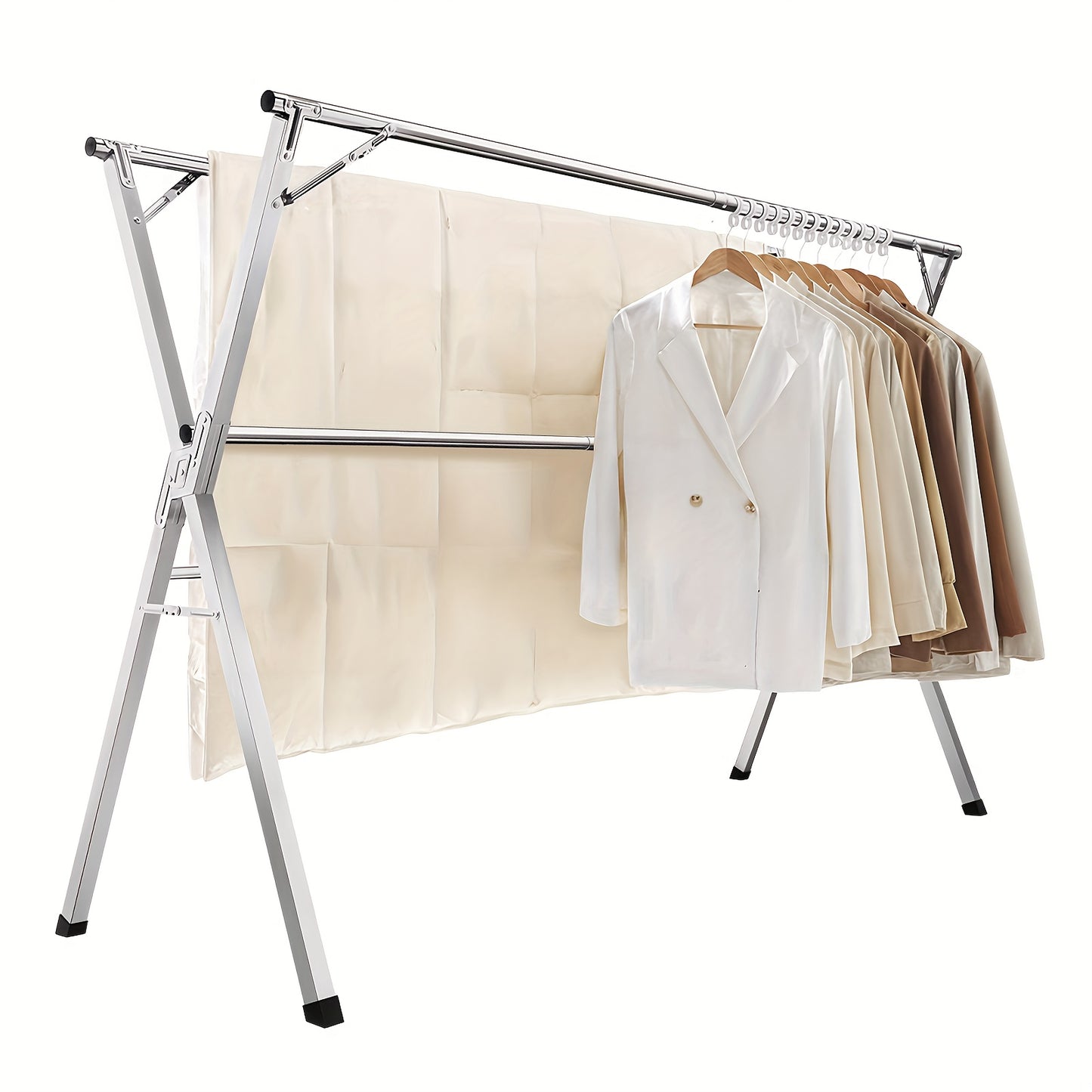 Stendibiancheria Pieghevole 160cm in Acciaio Inox - Senmeo