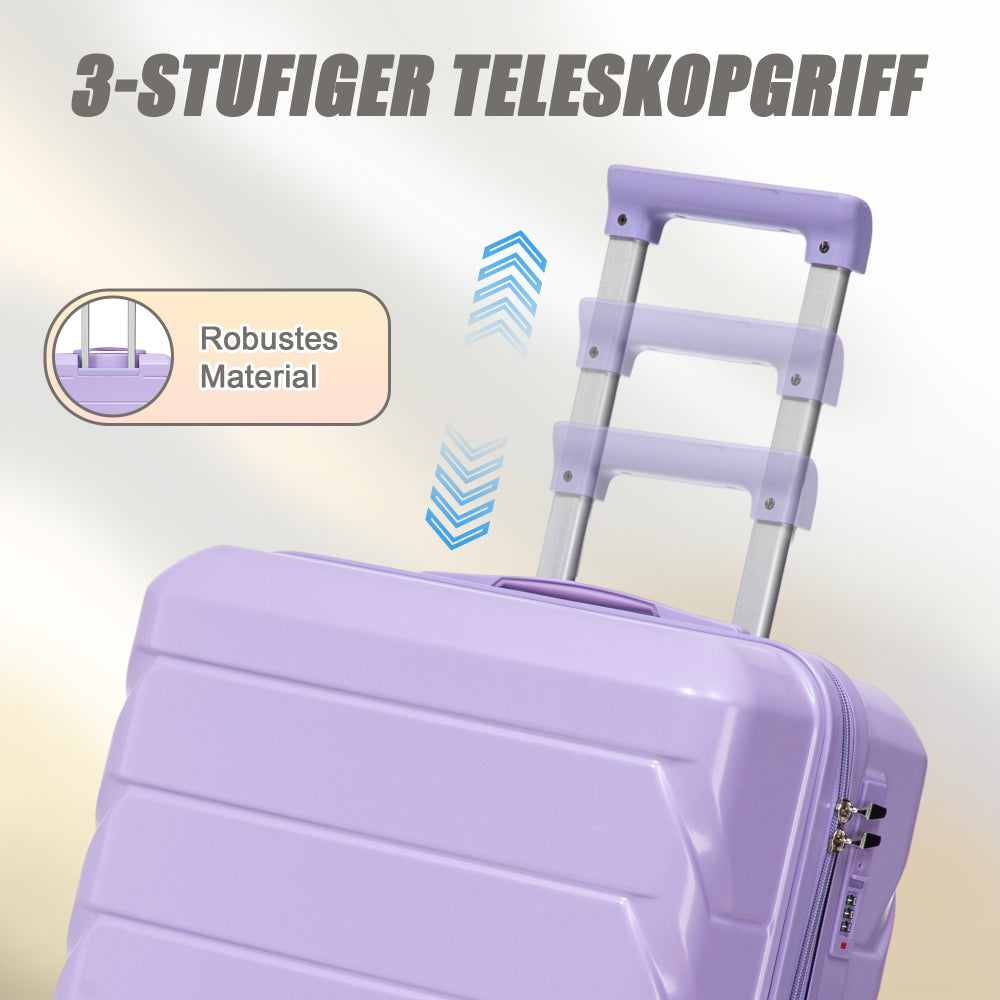 Set Valigie FAUMRTA 4 Pezzi - Trolley ABS Impermeabile con Beauty Case