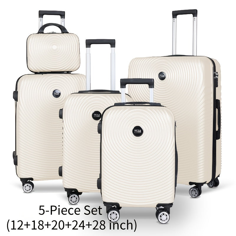 Set Valigie Rigide ABS YSTYLE 3/5 Pezzi con Lucchetto TSA e Ruote Silenziose 360° | 12-28 Pollici