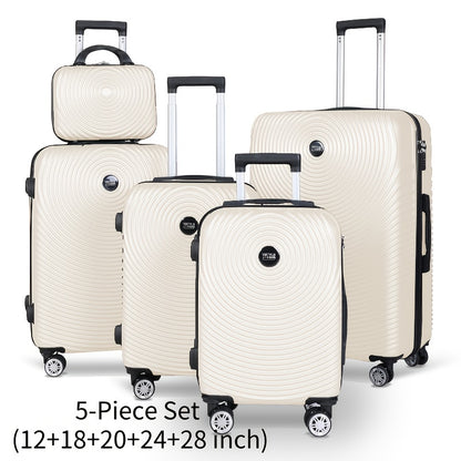 Set Valigie Rigide ABS YSTYLE 3/5 Pezzi con Lucchetto TSA e Ruote Silenziose 360° | 12-28 Pollici