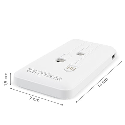 Power Bank 20000mAh Ricarica Rapida con 4 Cavi USB Inclusi - Caricabatterie Portatile Universale