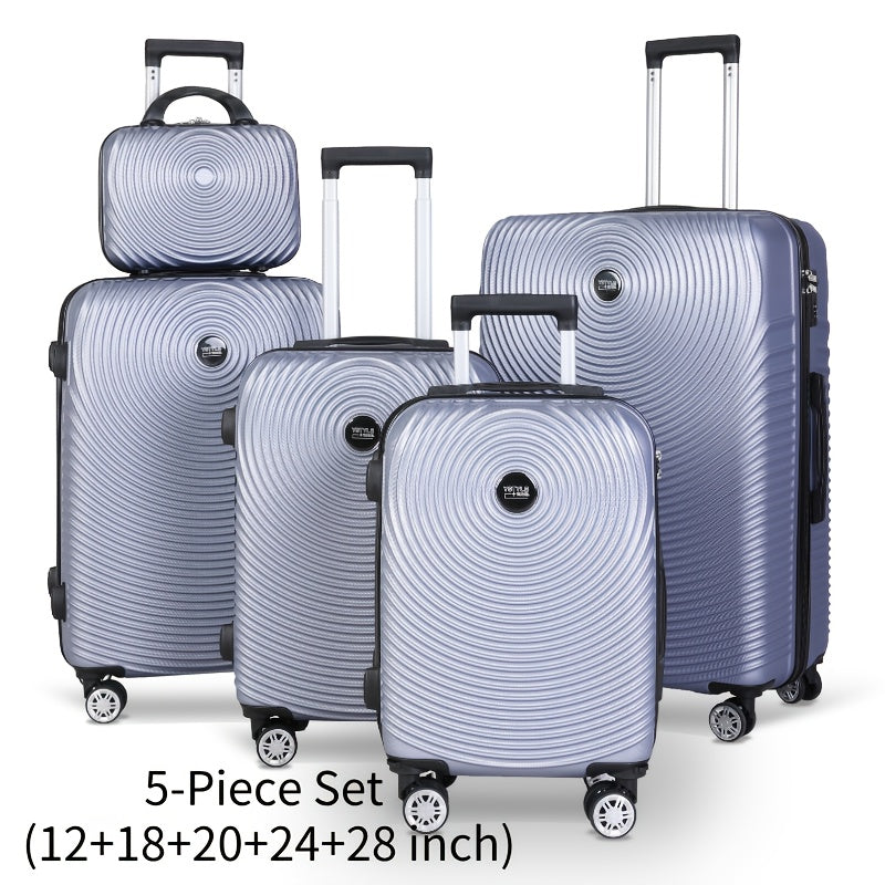 Set Valigie Rigide ABS YSTYLE 3/5 Pezzi con Lucchetto TSA e Ruote Silenziose 360° | 12-28 Pollici