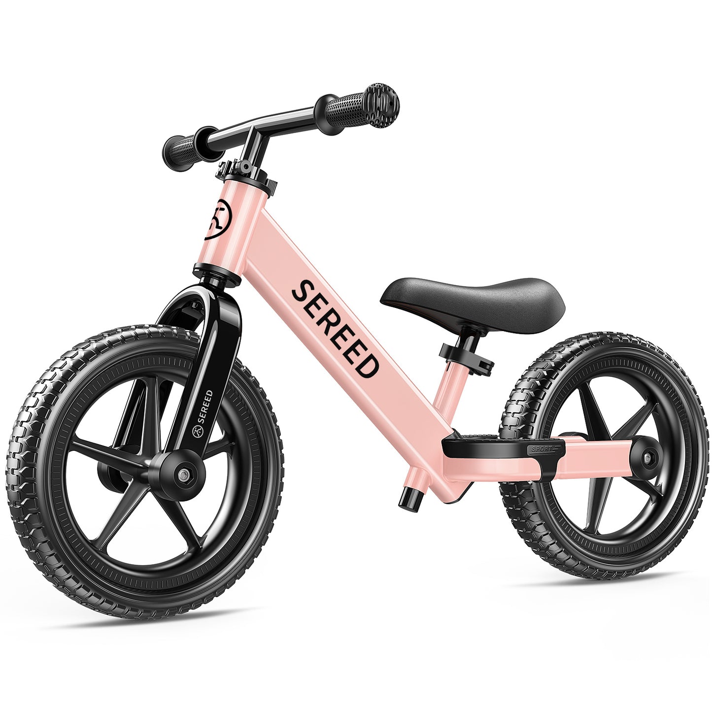 SEREED Balance Bike, 2025 Upgrade Toddler Balance Bike for 2-5 Years Old Boys & Girls, No Pedal Kids Bicycle Toys, Tool-Free Adjustment, Customize Plate with Stickers,