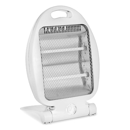 Termoventilatore al Quarzo 800W con 2 Elementi Riscaldanti e Base Anti-Ribaltamento