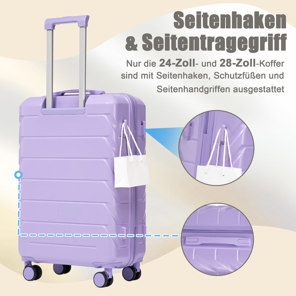 Set Valigie FAUMRTA 4 Pezzi - Trolley ABS Impermeabile con Beauty Case