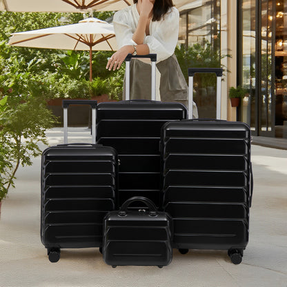 Set Valigie FAUMRTA 4 Pezzi - Trolley ABS Impermeabile con Beauty Case