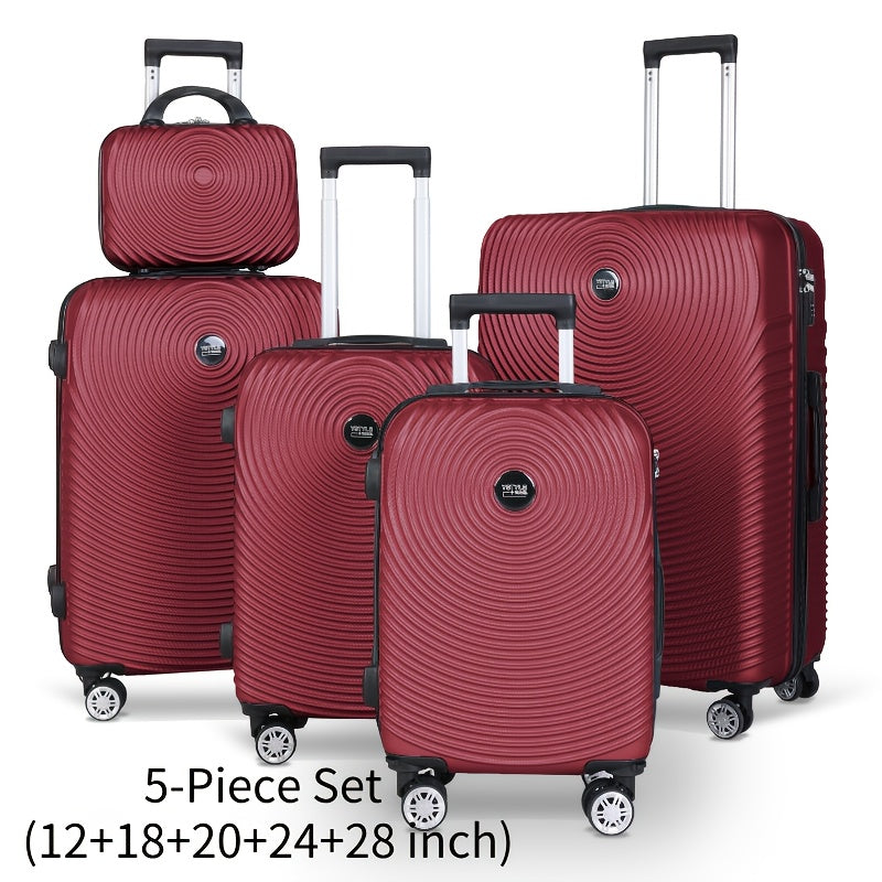 Set Valigie Rigide ABS YSTYLE 3/5 Pezzi con Lucchetto TSA e Ruote Silenziose 360° | 12-28 Pollici