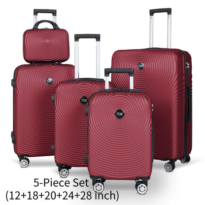 Set Valigie Rigide ABS YSTYLE 3/5 Pezzi con Lucchetto TSA e Ruote Silenziose 360° | 12-28 Pollici