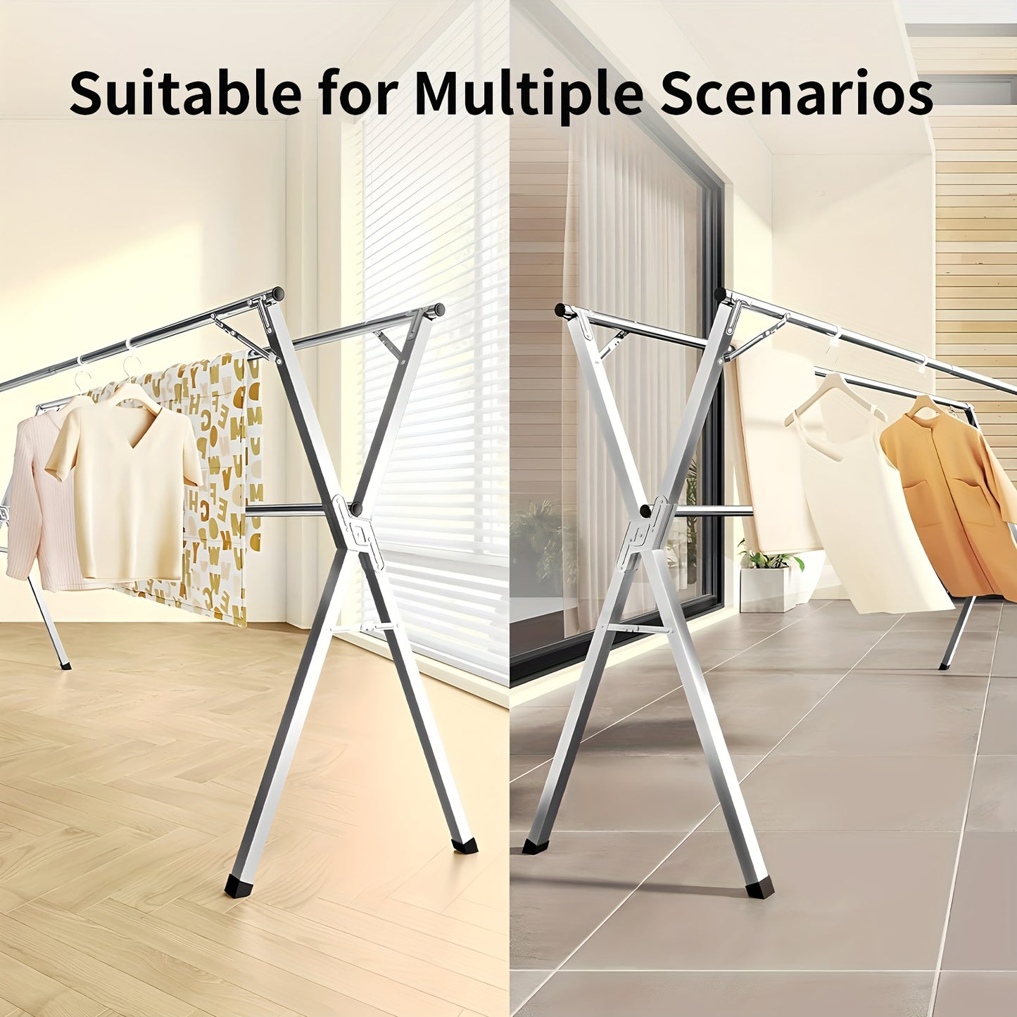 Stendibiancheria Pieghevole 160cm in Acciaio Inox - Senmeo