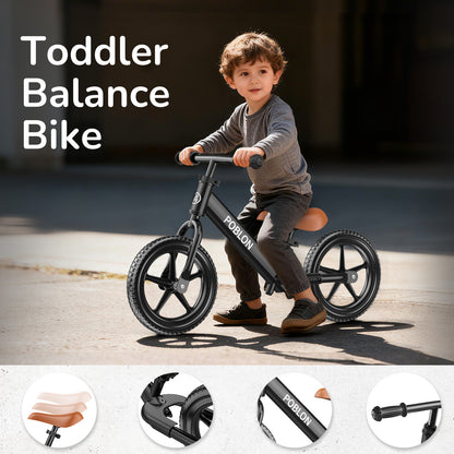 POBLON Balance Bike, 2025 Newest Toddler Balance Bike for 2-5 Years Old Boys & Girls, No Pedal Kids Bicycle Toys, Tool-Free Adjustment, EVA Foam Tires Lightweight 7.8 lbs, Gift for Birthday & Christmas & New Year, White/Pink/