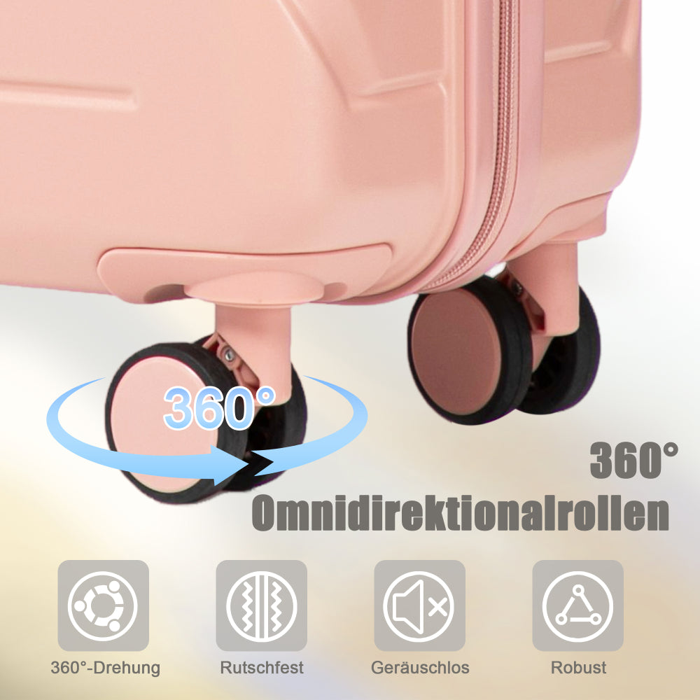 Set Valigie FAUMRTA 4 Pezzi - Trolley ABS Impermeabile con Beauty Case