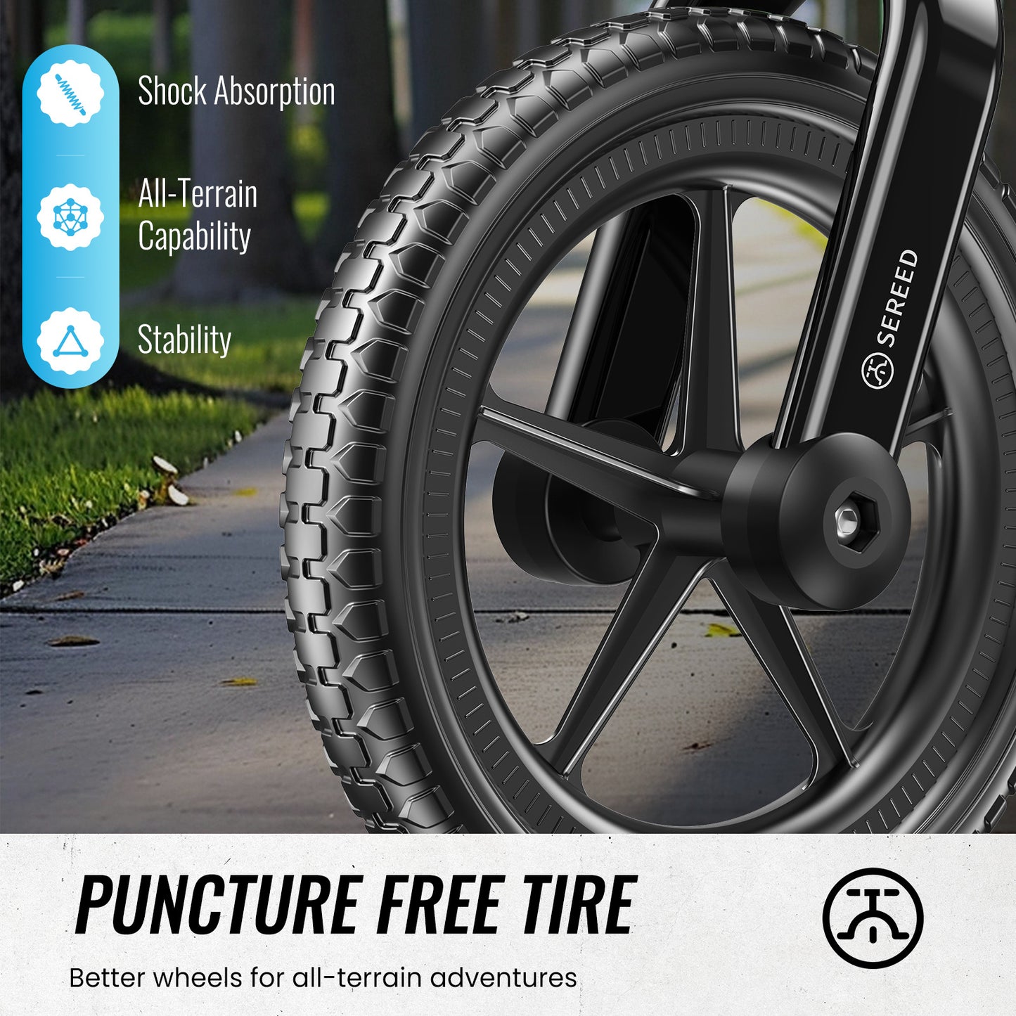 SEREED Balance Bike, 2025 Upgrade Toddler Balance Bike for 2-5 Years Old Boys & Girls, No Pedal Kids Bicycle Toys, Tool-Free Adjustment, Customize Plate with Stickers,