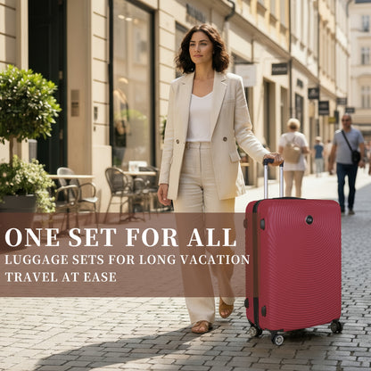 Set Valigie Rigide ABS YSTYLE 3/5 Pezzi con Lucchetto TSA e Ruote Silenziose 360° | 12-28 Pollici