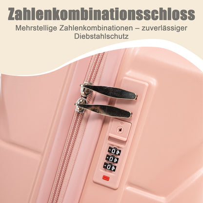 Set Valigie FAUMRTA 4 Pezzi - Trolley ABS Impermeabile con Beauty Case