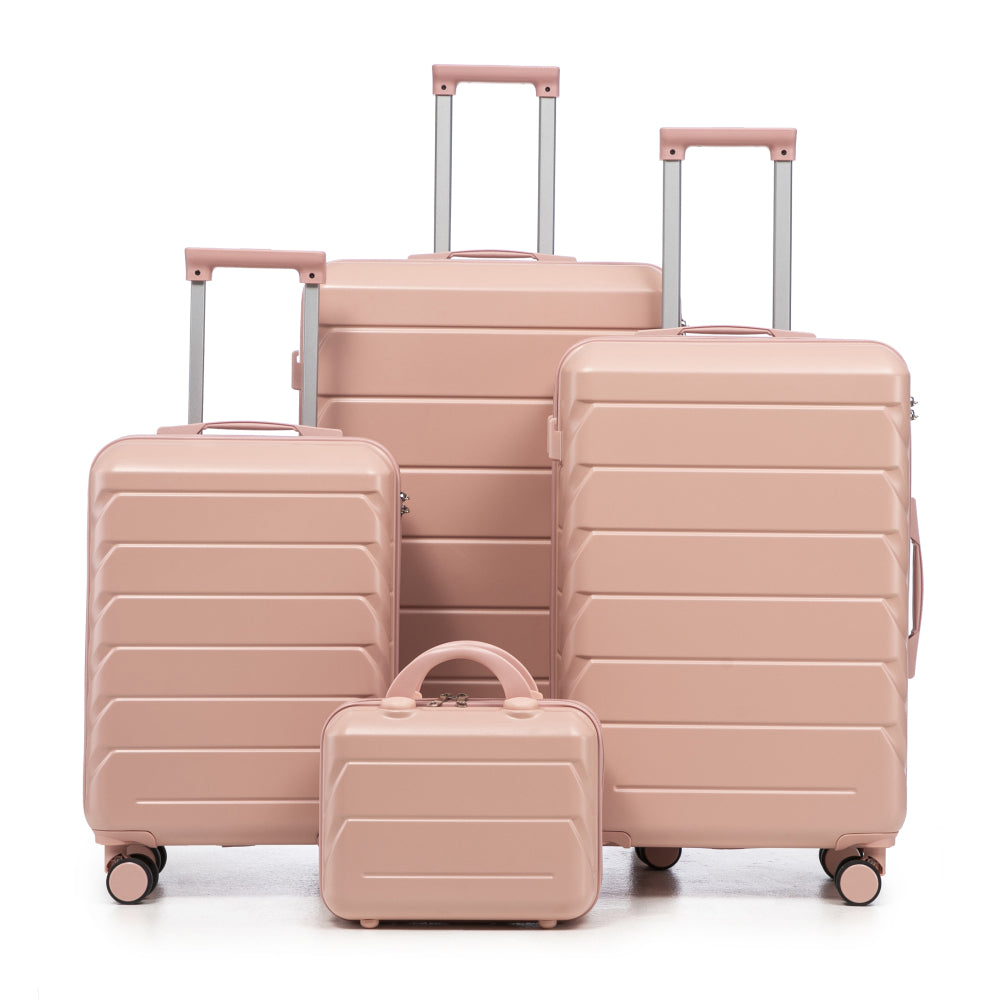 Set Valigie FAUMRTA 4 Pezzi - Trolley ABS Impermeabile con Beauty Case