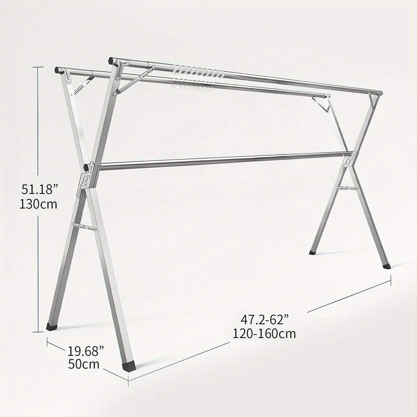 Stendibiancheria Pieghevole 160cm in Acciaio Inox - Senmeo