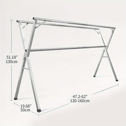 Stendibiancheria Pieghevole 160cm in Acciaio Inox - Senmeo