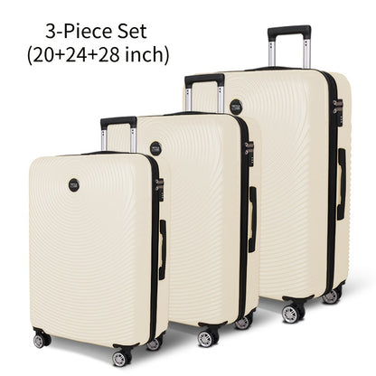 Set Valigie YSTYLE 3/5 Pezzi - Trolley ABS con Ruote Silenziose e Lucchetto TSA