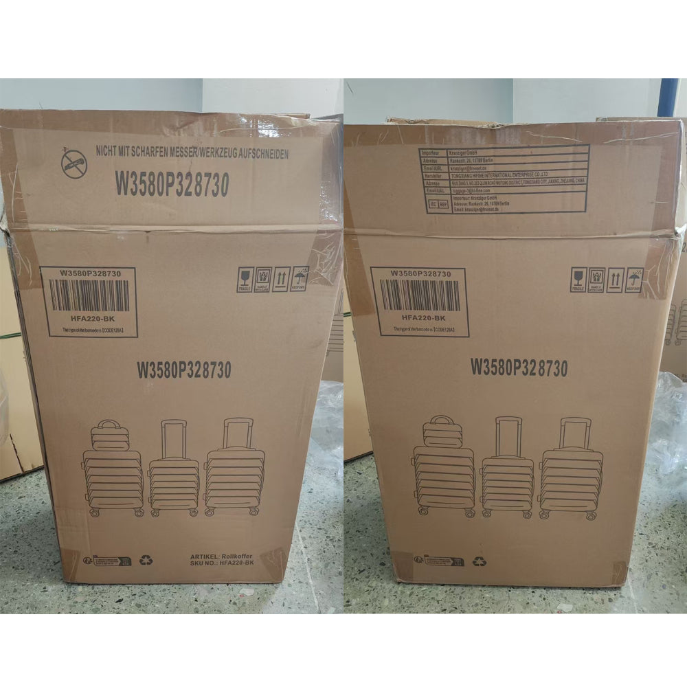 Set Valigie FAUMRTA 4 Pezzi - Trolley ABS Impermeabile con Beauty Case