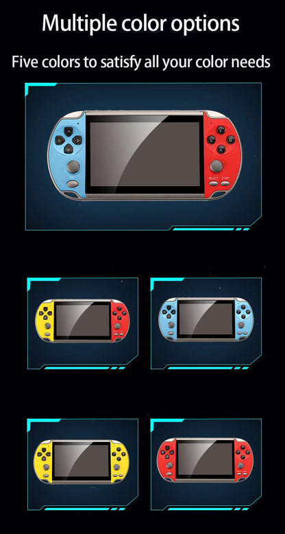 Console per videogiochi X7/X7Plus, portatile, retrò, oltre 10.000 giochi, controller doppio joystick con 4,3/5,1 pollici
