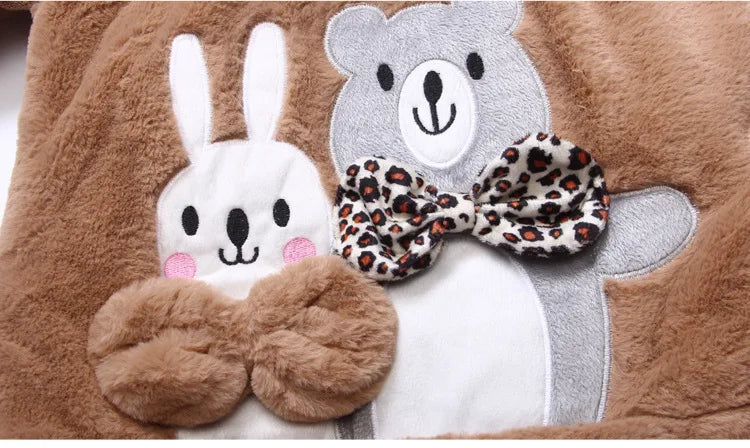 Big Size Winter Girls Jackets Keep Warm Thicken Christmas Coat Autumn Hooded Zipper Waterproof Outerwear Kids Clothes 3-12 Years