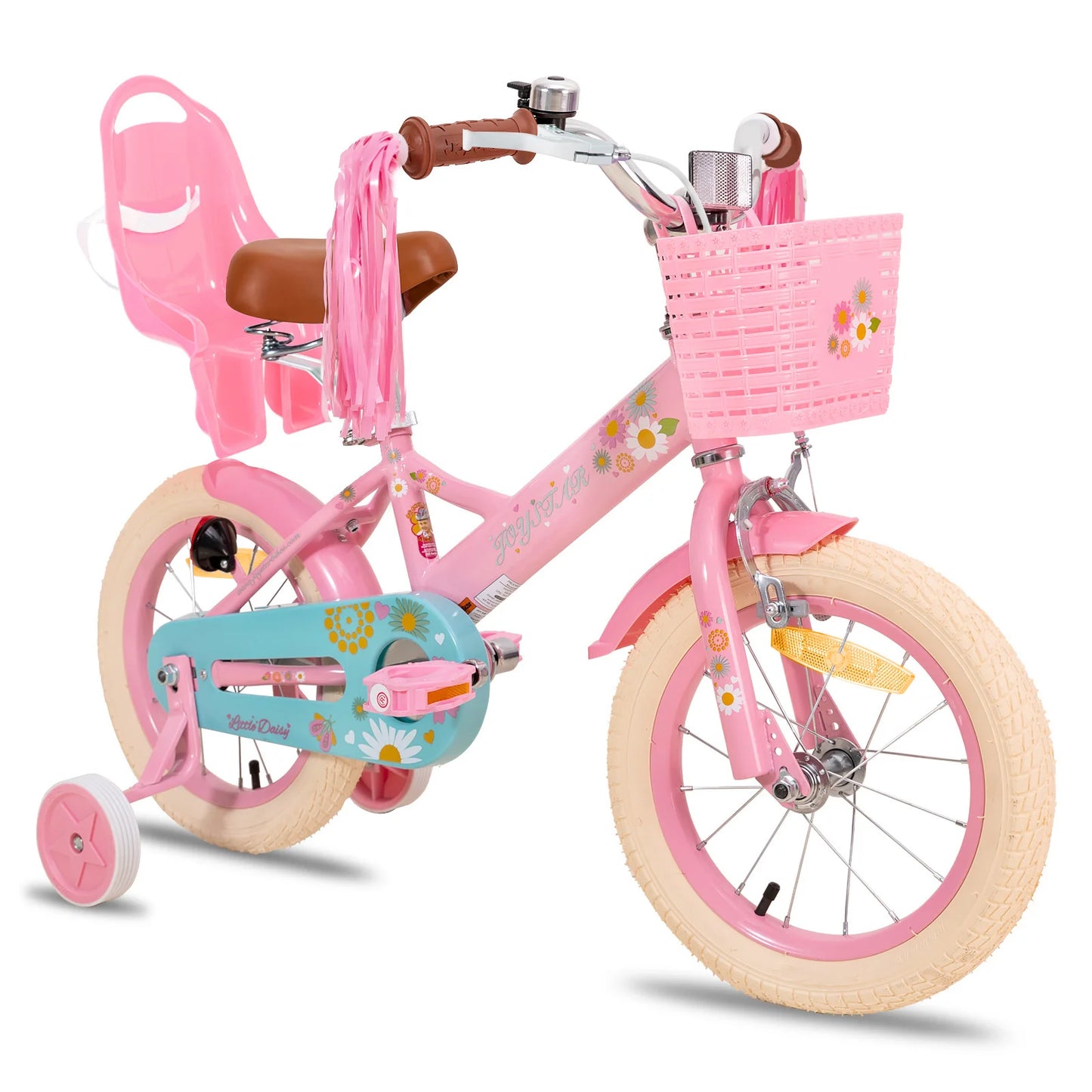 JOYSTAR Little Daisy Kids Bike for Girls Ages 2-7 Years,  Bikes with Doll Bike Seat & Streamers,baby walker