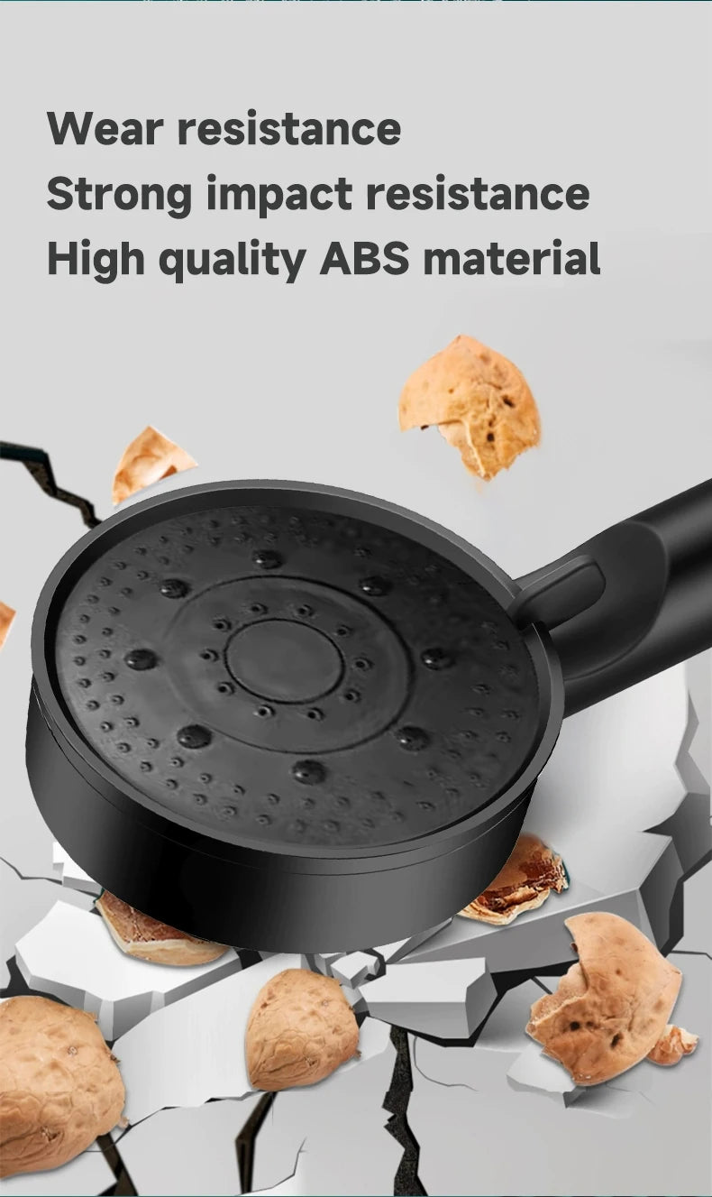 Soffione doccia a pressione con 5 modalità, multifunzione, regolabile, grande ugello per doccia con acqua, massaggio, accessorio per il bagno