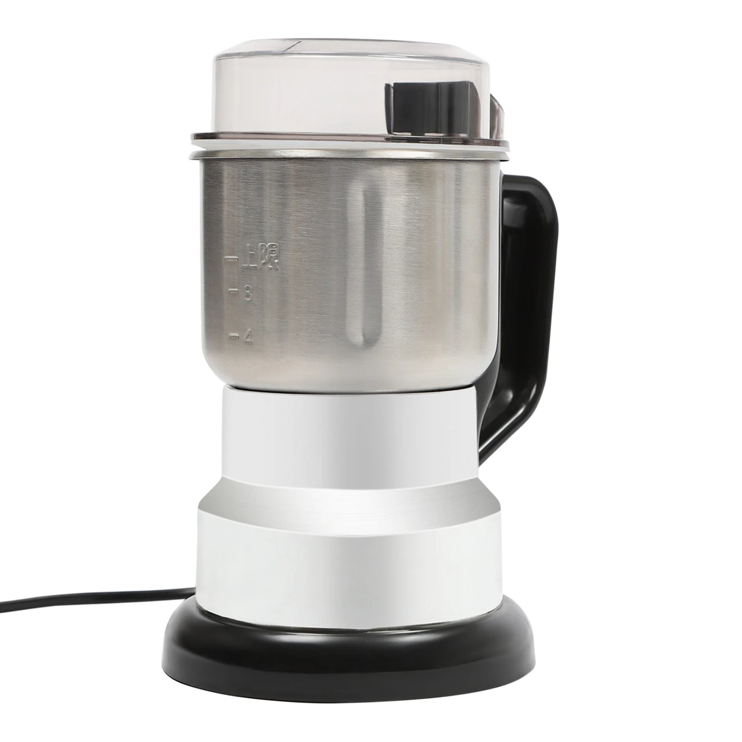 Macinacaffè Elettrico 300W, Macina Cereali e Spezie da 500ml con Cucchiaio e Spazzola, Base Antiscivolo per Casa e Snack Bar