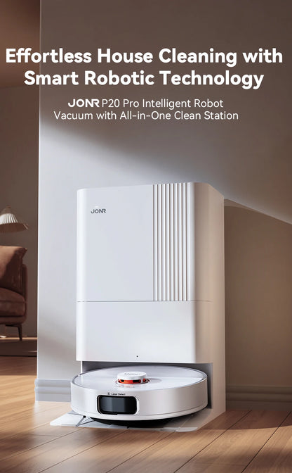 Robot Aspirapolvere JONR P20 Pro - Lavaggio e Aspirazione 8000Pa con Stazione Autopulente