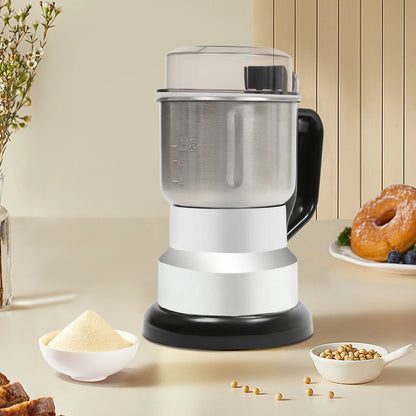 Macinacaffè Elettrico 300W, Macina Cereali e Spezie da 500ml con Cucchiaio e Spazzola, Base Antiscivolo per Casa e Snack Bar