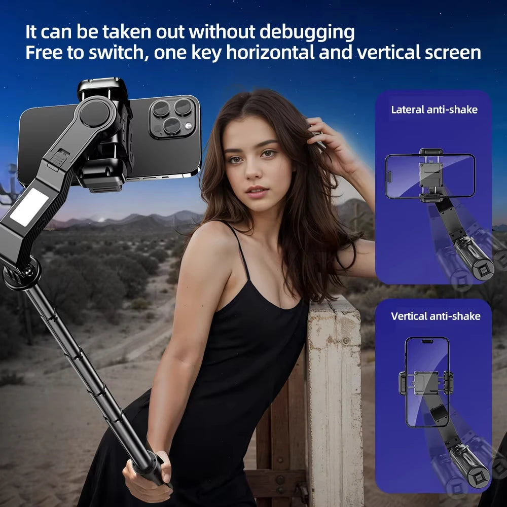 Handheld Gimbal Stabilizer Smartphone Camera Stabilizer Selfie Stick Tripod Stand Wireless Remote for IPhone Android
