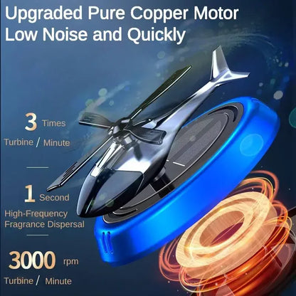 Solar Car Air Freshener Car Center Console Perfume Helicopter Decoration Car Interior Solar Car Rotating Perfume