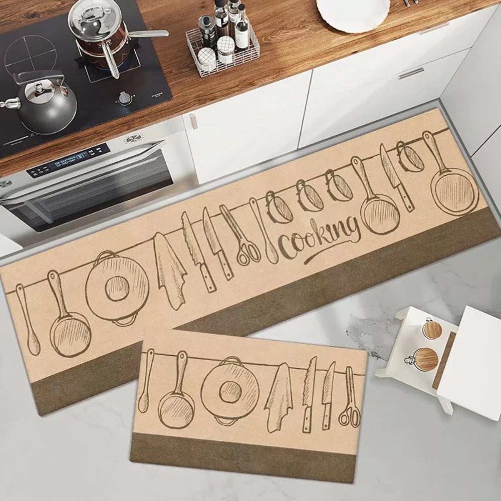 Tappetino Cucina Antiscivolo Lavabile - Tappeto Lungo per Casa, Corridoio e Bagno