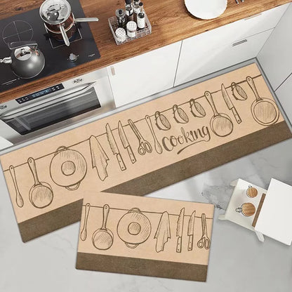 Tappetino Cucina Antiscivolo Lavabile - Tappeto Lungo per Casa, Corridoio e Bagno