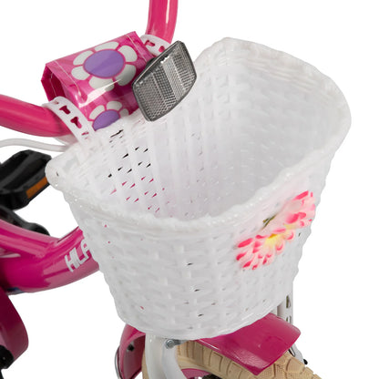 HILAND Girls Bike for Toddlers and Kids Ages 2-7 Years Old, 12 14 16 Inch Kids Bike for Boy and Girl with Training Wheels Basket