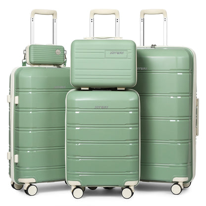 Joyway Set di valigie da viaggio, elegante set di valigie da viaggio a quadri, robusto e durevole, resistente ai graffi, lucchetto TSA, ruote girevoli