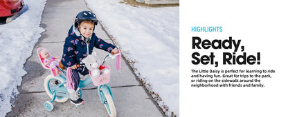 JOYSTAR Little Daisy Kids Bike for Girls Ages 2-7 Years,  Bikes with Doll Bike Seat & Streamers,baby walker