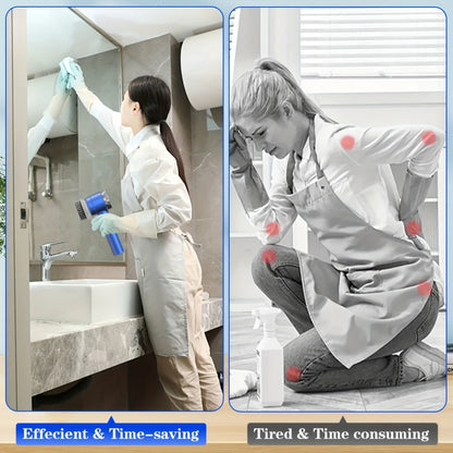 Electric Spin Scrubber With 5 Replaceable Brush Head, Three-speed Adjustable Handheld Rechargeable Shower Scrubber