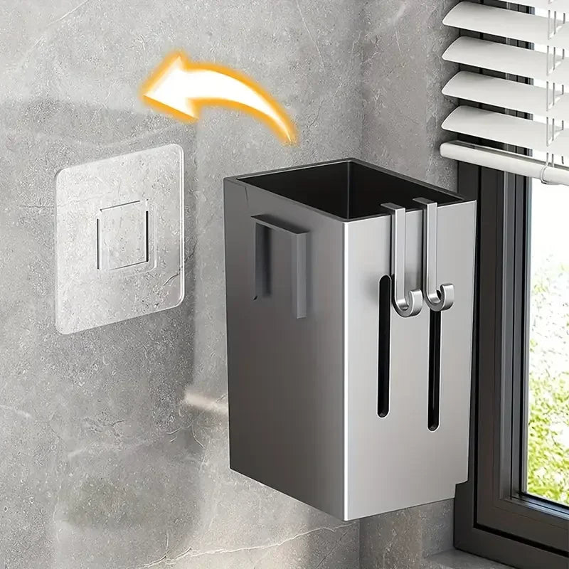 Portabacchette da Parete Senza Foratura - Organizer Cucina con Vassoio Scolaposate