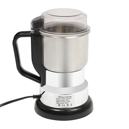 Macinacaffè Elettrico 300W, Macina Cereali e Spezie da 500ml con Cucchiaio e Spazzola, Base Antiscivolo per Casa e Snack Bar