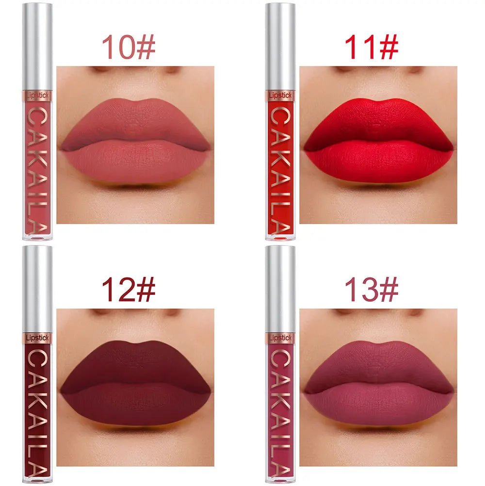 Nude Lip Gloss Rossetto 10 pz/set Nude Lip Gloss Rossetto Velluto Opaco Impermeabile Rossetto Liquido A Lunga Durata Donne Lip Umido Tinta