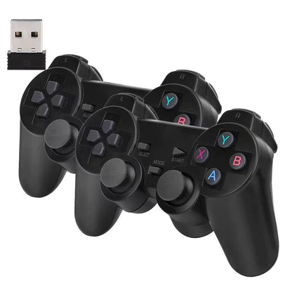 Double Happiness: 2.4G wireless gamepad set, easily team up and play games.Two people can enjoy classic games together.
