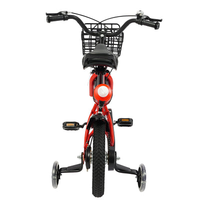 12 Inches Children's Bicycle with Training Wheels, Bottle Holder, Basket| Blue/Red/Pink Kids Bike for 2-5 Years